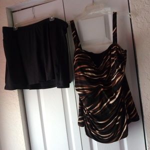 Animal print bathing suit woman's size